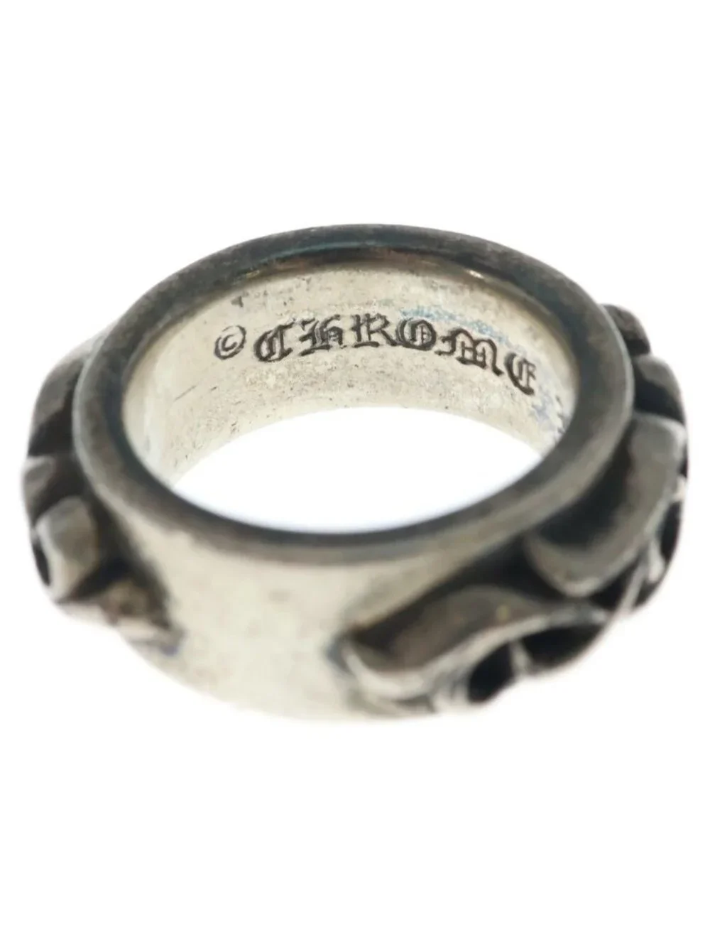 Chrome Hearts Dbl Narrow Vine Band Double Silver Ring